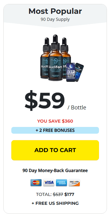 Audifort-3-bottle - order-now-( Ninety Days Supply) - image